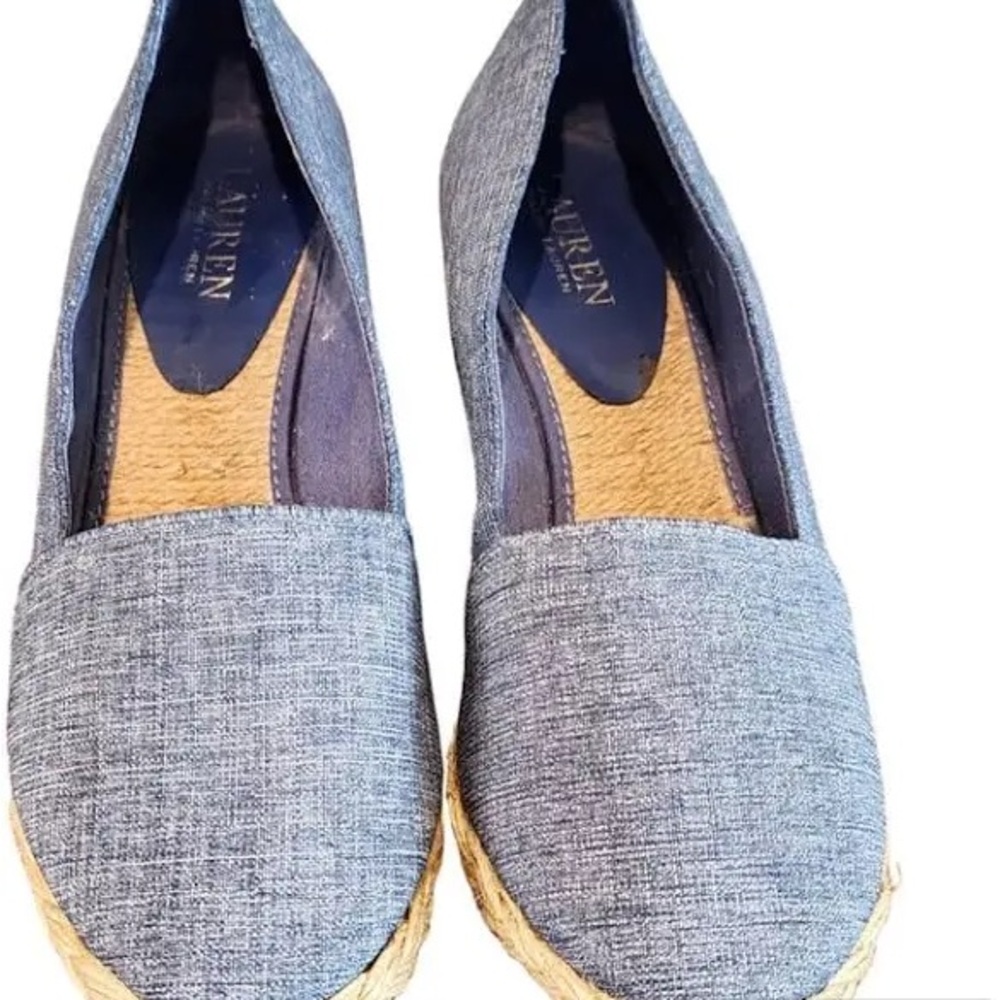 Used Ralph Lauren Blue Espadrille Slip-Ons